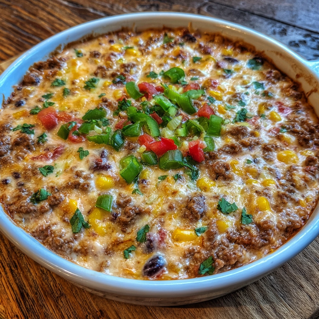 Party spread with a bowl of cowboy queso and chips
