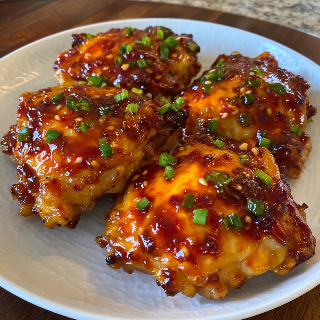 Sweet Chili Glazed Chicken Thighs