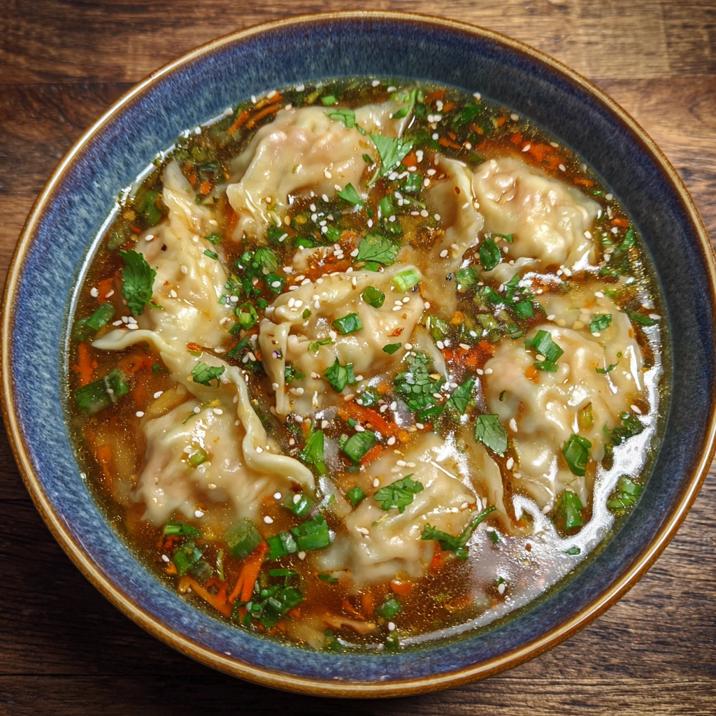 Easy Asian Dumpling Potsticker Soup