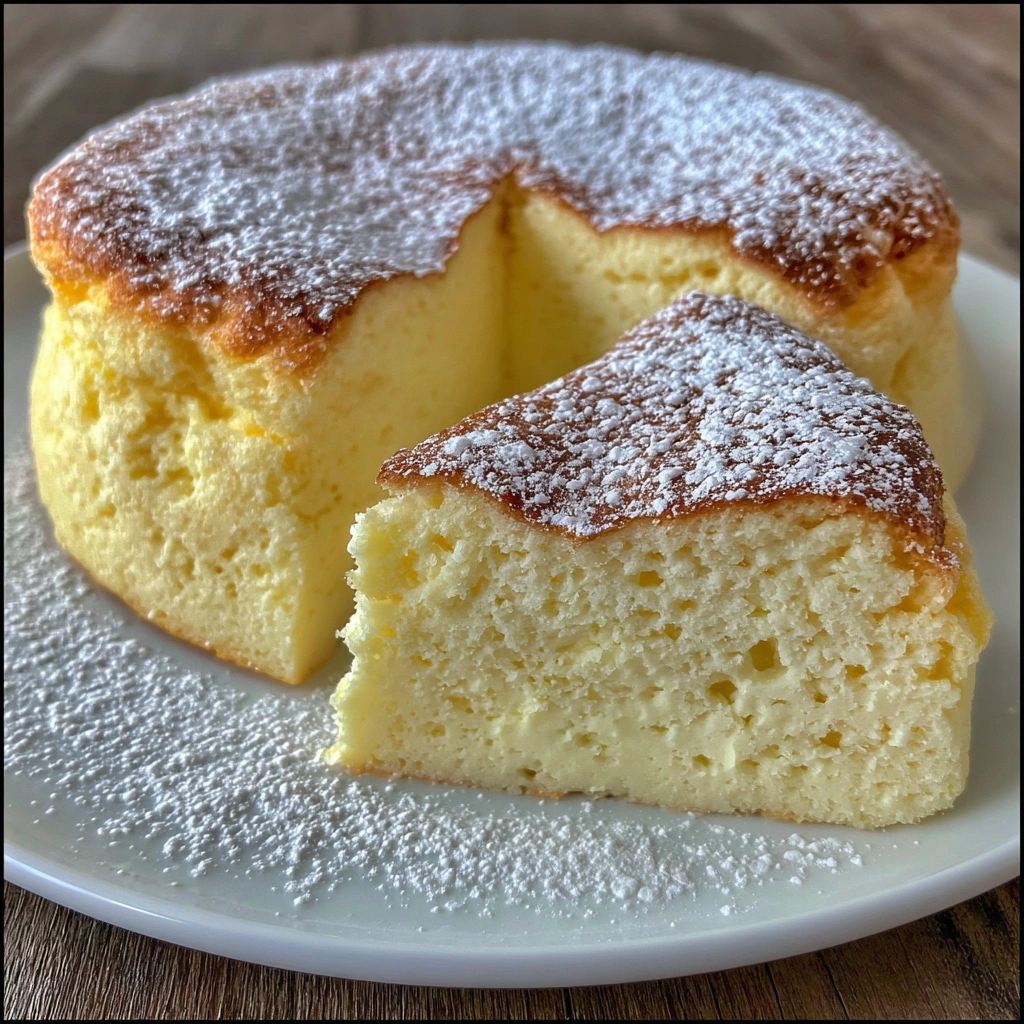 Whole cotton cheesecake fresh out of the oven