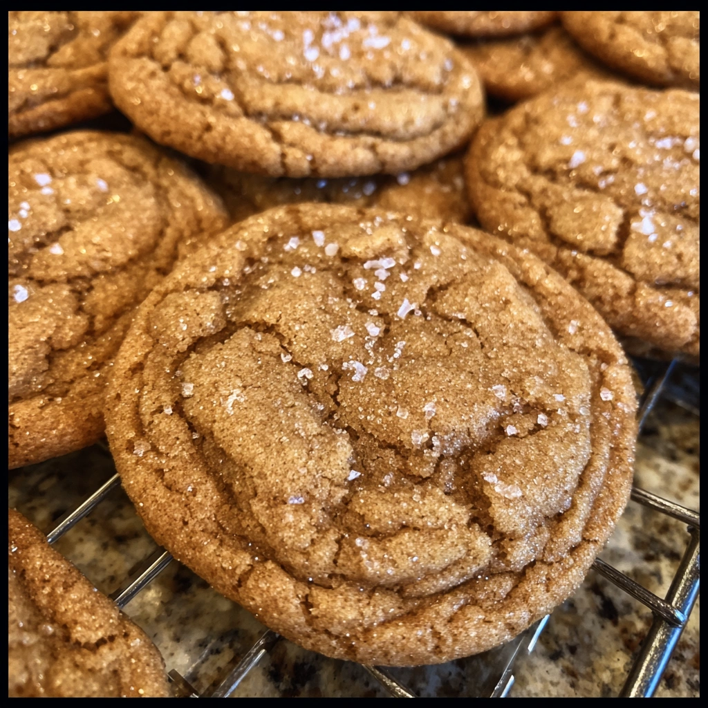 Close-up of a bitten maple cookie on a napkin