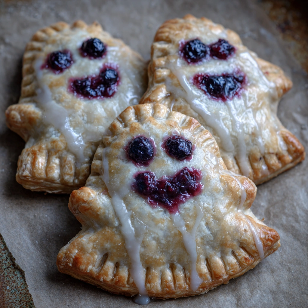 Vegan Blueberry Ghost Hand Pies