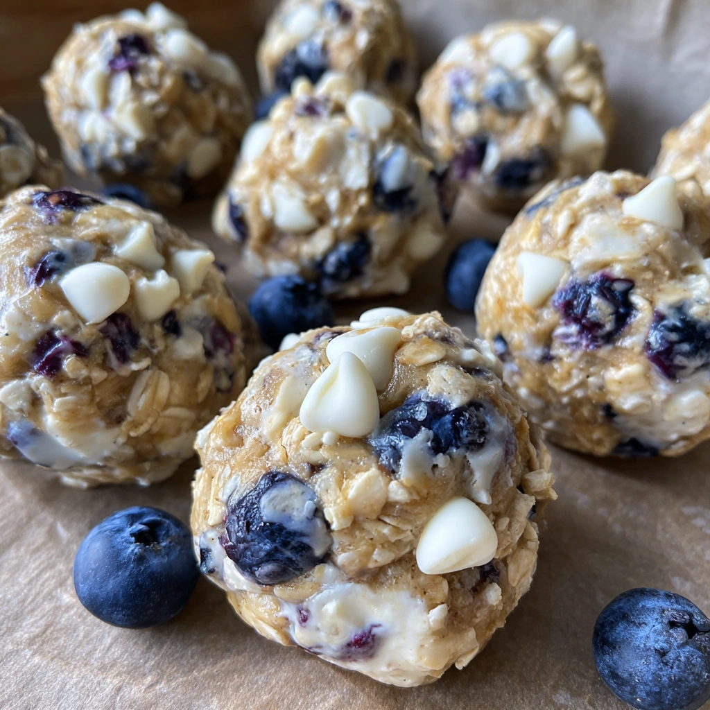 Blueberry Cheesecake Protein Bites