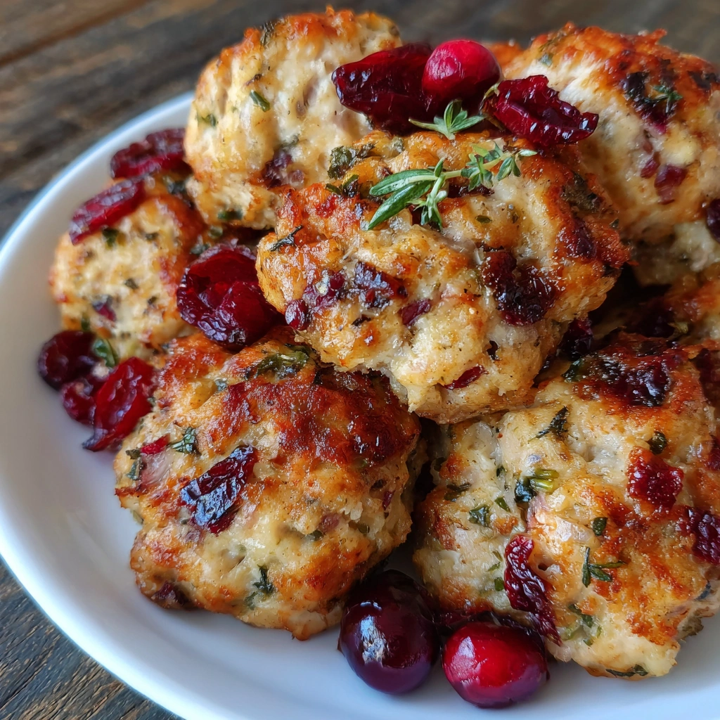 Cranberry Turkey Stuffing Balls