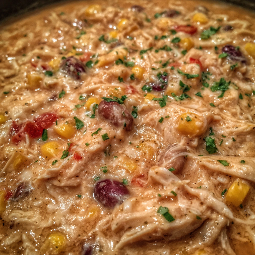Creamiest Crockpot Cream Cheese Chicken Chili