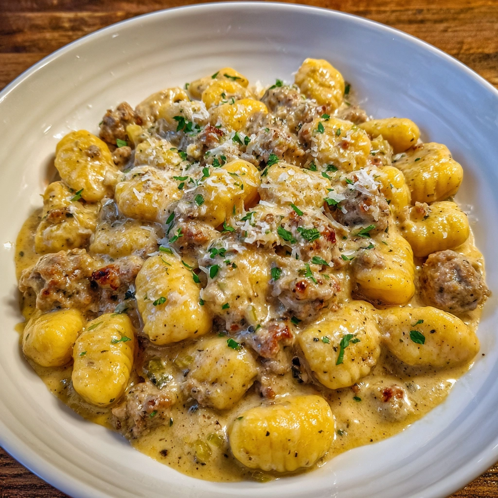 Creamy Butternut Squash Gnocchi with Sausage