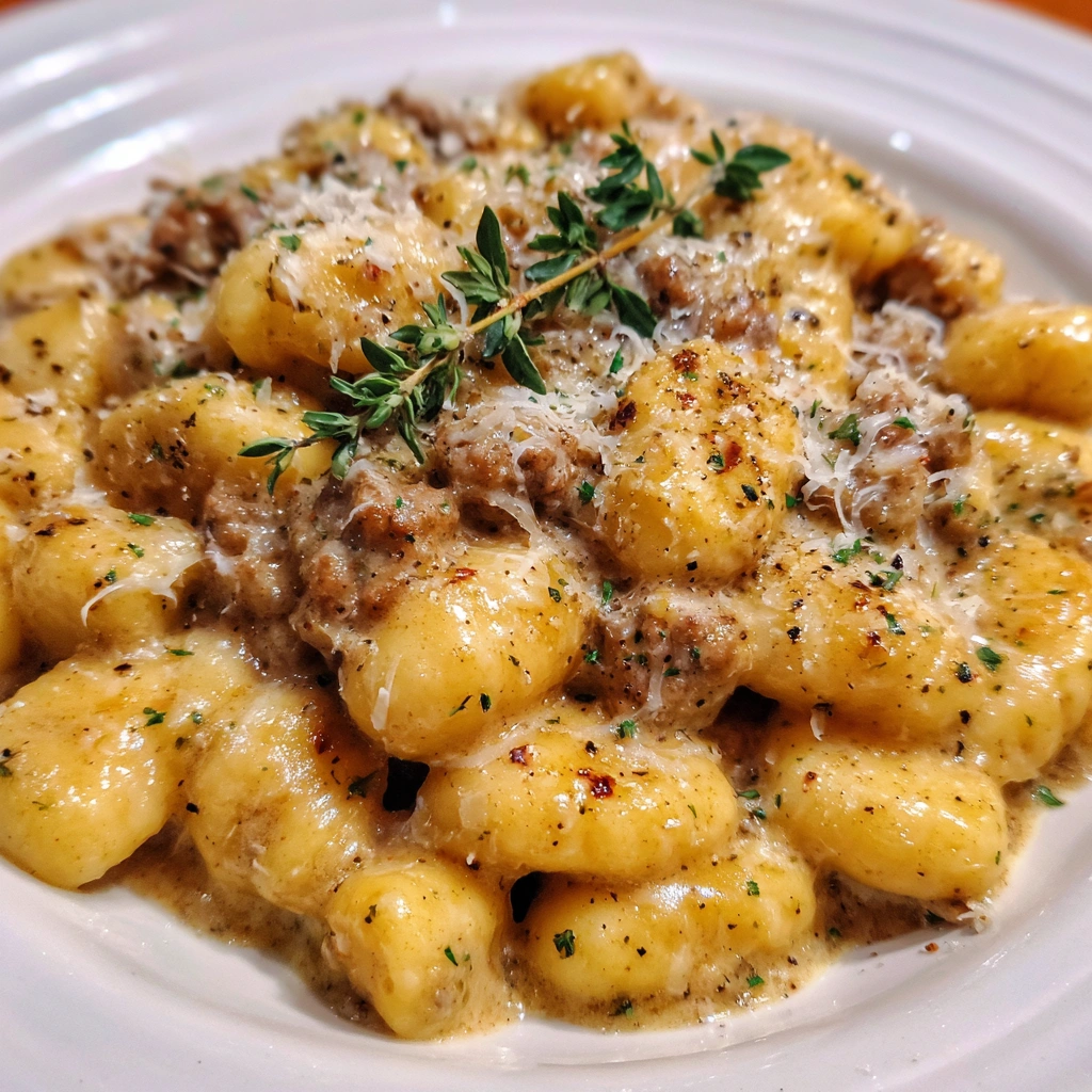 Creamy Butternut Squash Gnocchi with Sausage
