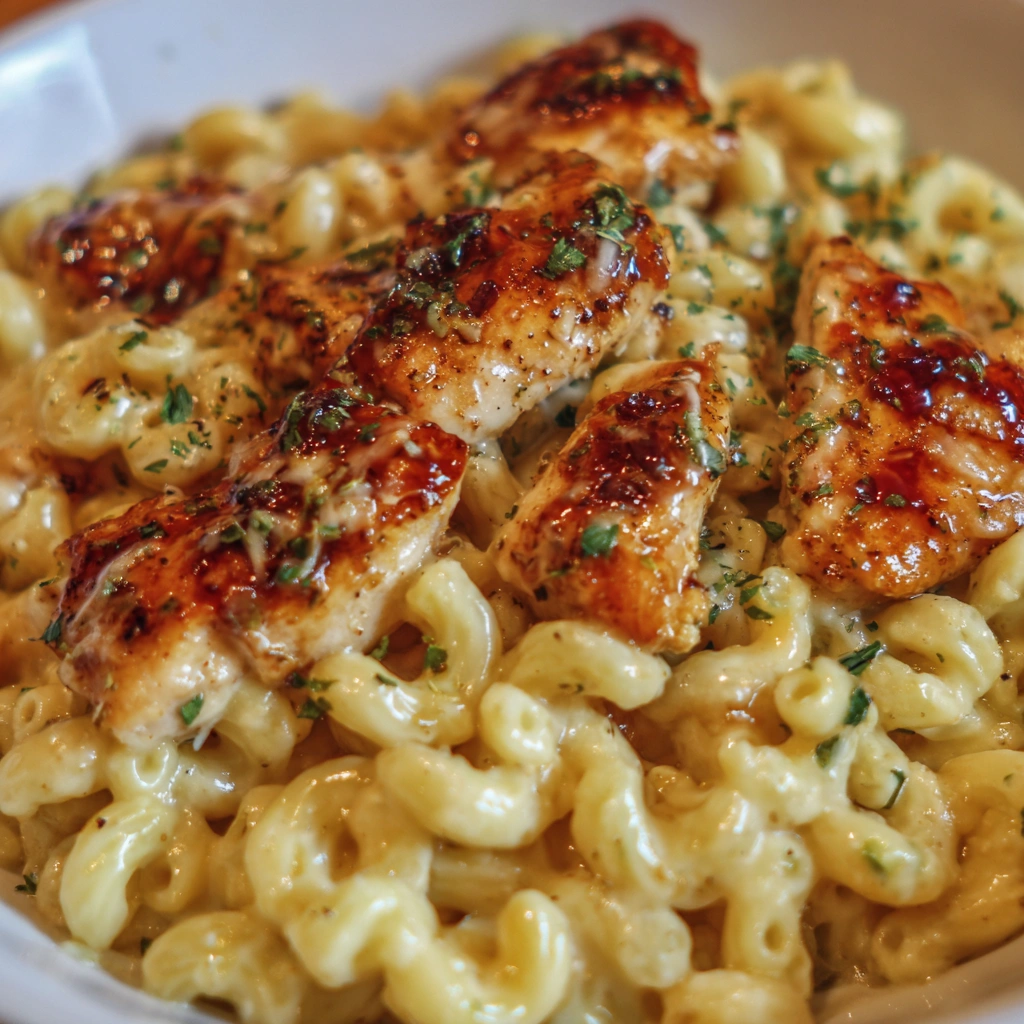 Honey Pepper Chicken Mac and Cheese