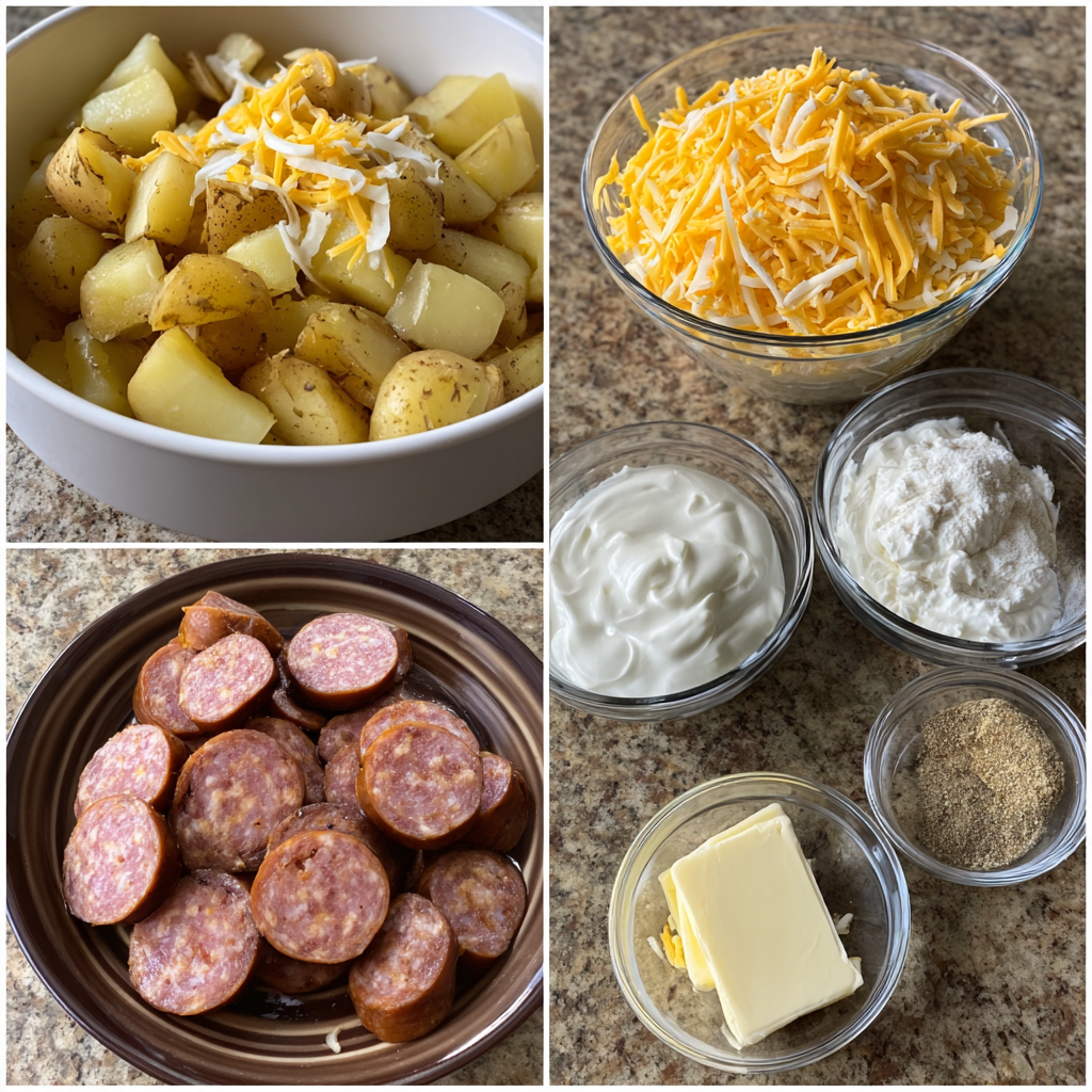 Cheesy Ranch Potato and Smoked Sausage
